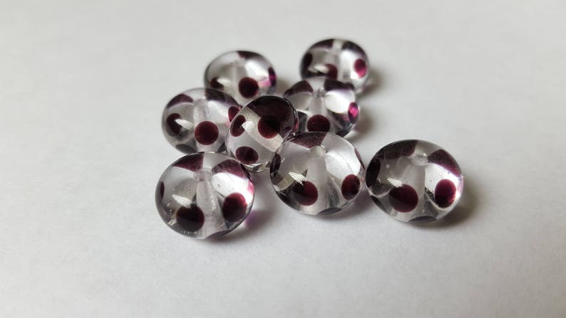 Handmade,Murano Glass Small Beads 2pcs,Lampwork