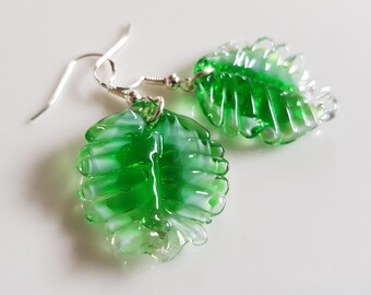 Tree Leaves Dangle Transparent Green Color Glass