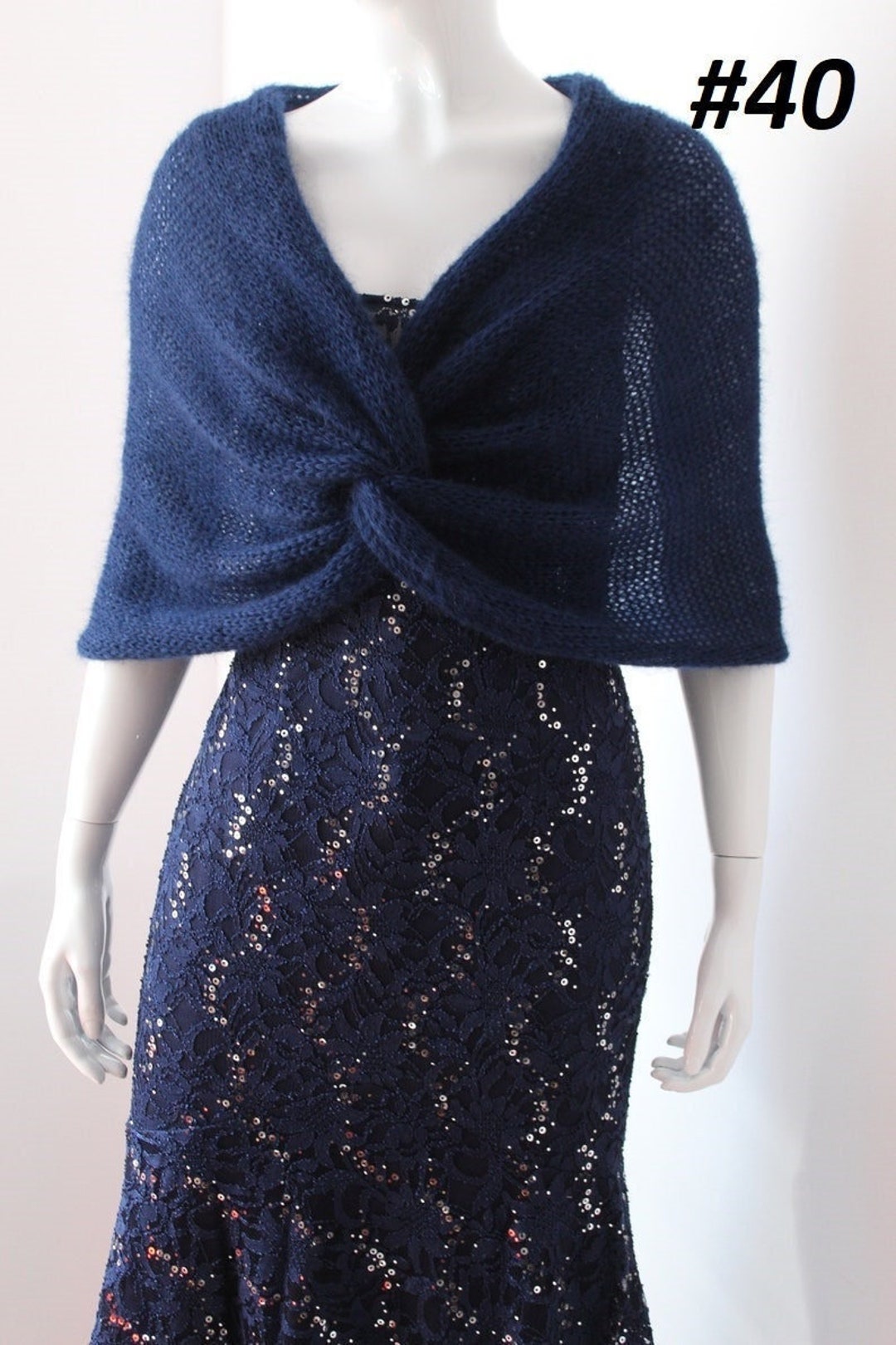 shawl to wear with navy dress