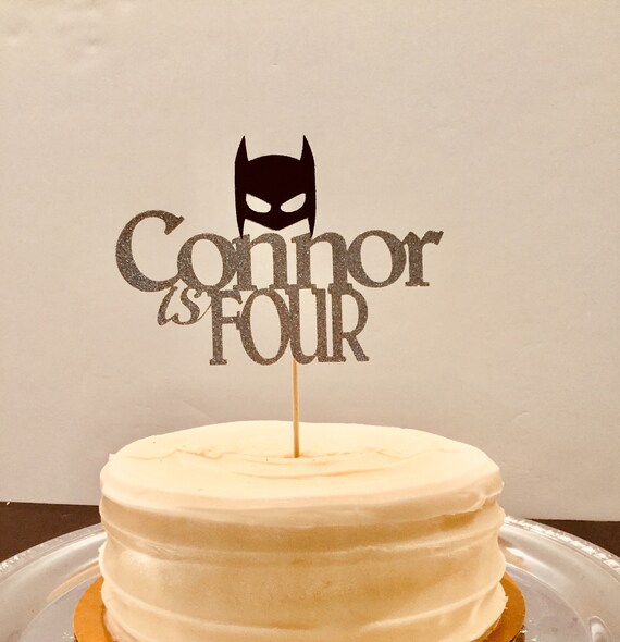 Birthday Batman Cake Topper W Name And Age Etsy