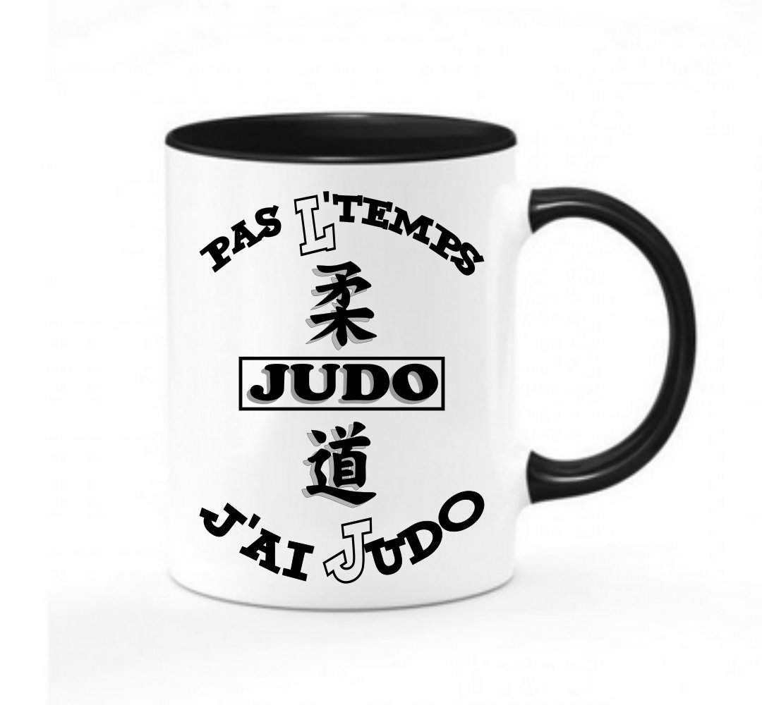 Mug Humour Judo 2 Pas L'temps J'ai Judo M2-580 | Chope Mug Tasse Bicolor Sport Judoka France Japon -