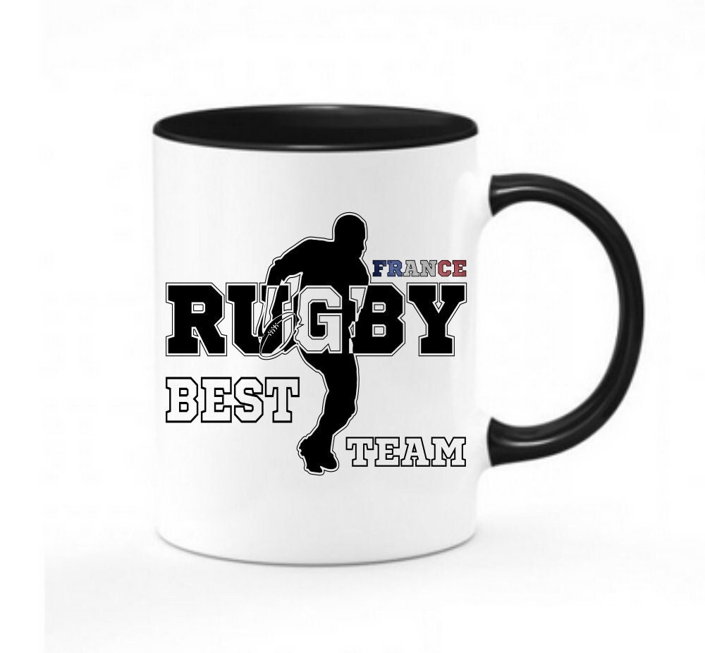 Mug Bicolor Rugby Rugby Action | Best Team France Tasse Mug Chope Du Rugbyman et La Women - 11Oz/325