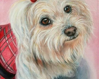 Memorial pet portrait