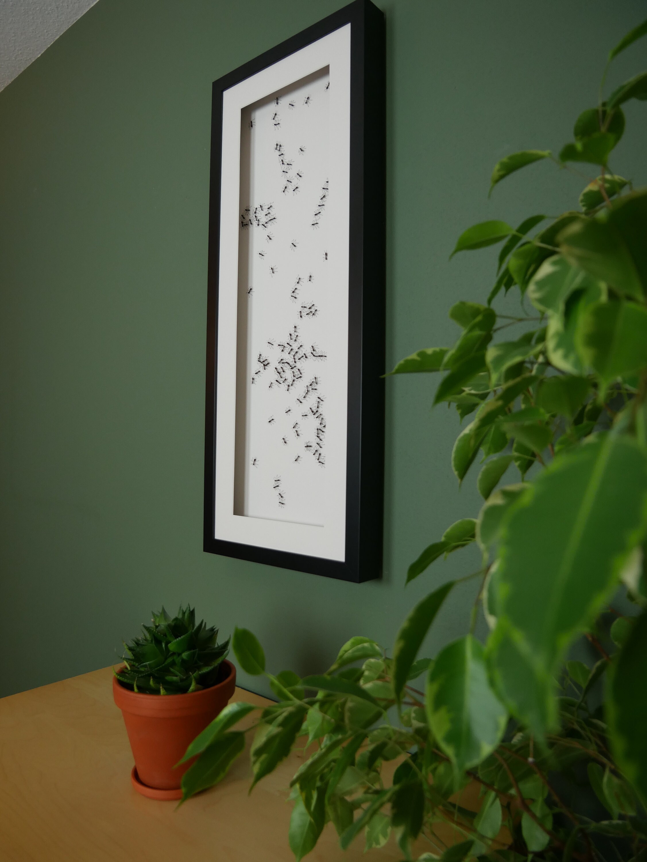 Ants Artwork Wire Ant Sculpture, 200 Mini Ants in Object Frame by ...