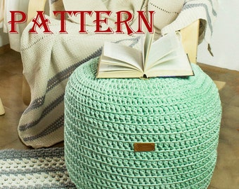 CROCHET PATTERN Floor Pouf - pdf digital download