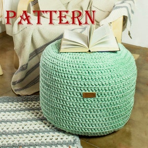 CROCHET PATTERN Floor Pouf - pdf digital download