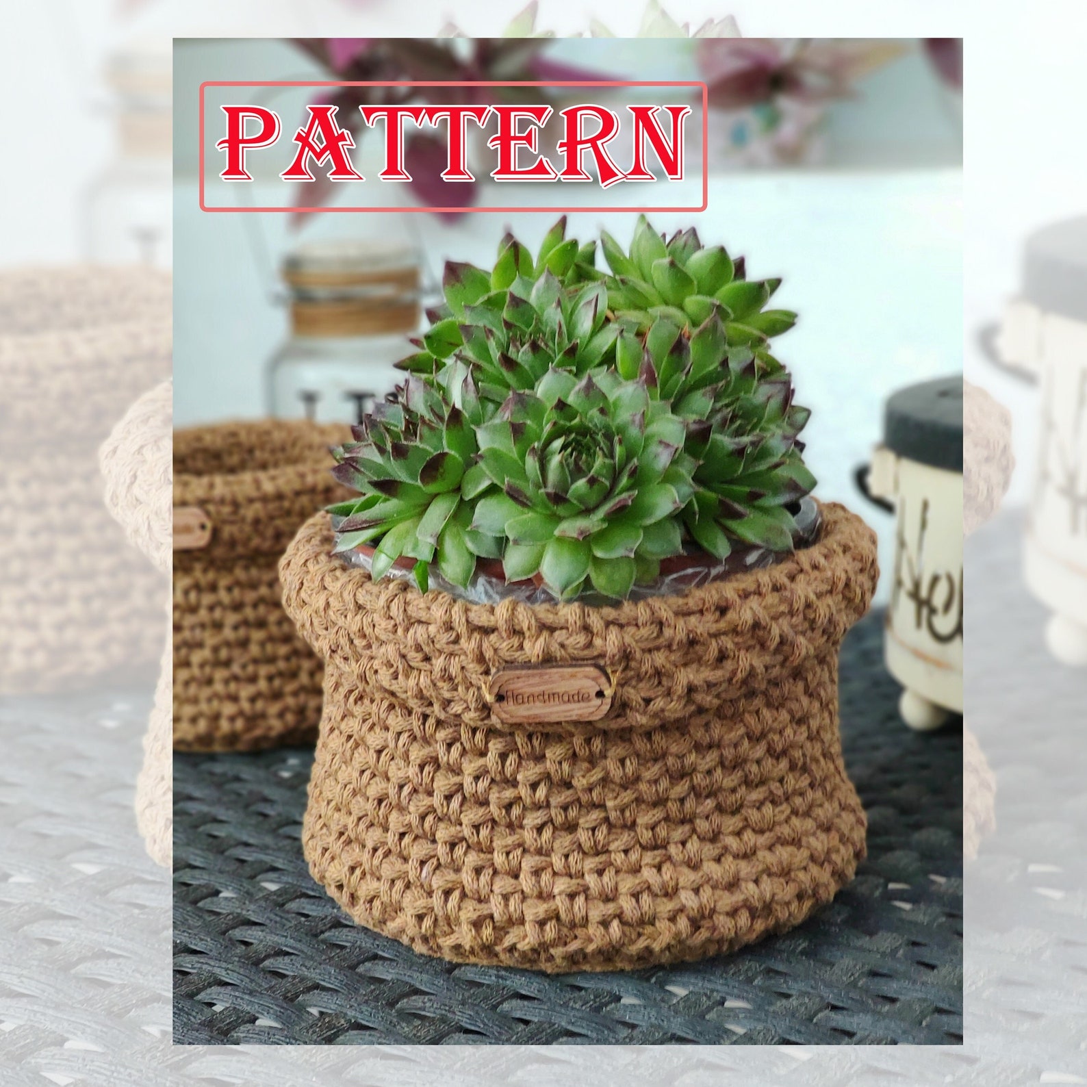 13+ Crochet Flower Pot Pattern CROCHET PATTERN Planter for Flowers - Pdf Digital Download. Pattern