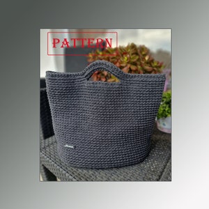 Crochet tote bag PATTERN. Shopper bag - pdf digital download. Pattern crochet bag. Pattern crochet handbag. Pattern crochet shopper.