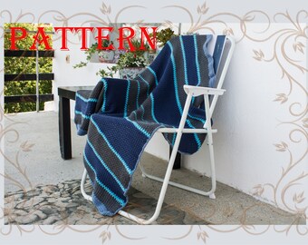 Crocheted blanket pattern. Pattern JPEG-file. Crochet pattern for beginners.  Crochet pattern baby blanket. Crochet pillow pattern easy.