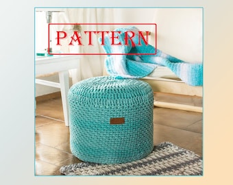 HÄKELANLEITUNG Bodenpouf - pdf digitaler Download. Gehäkelter Pouf Muster.
