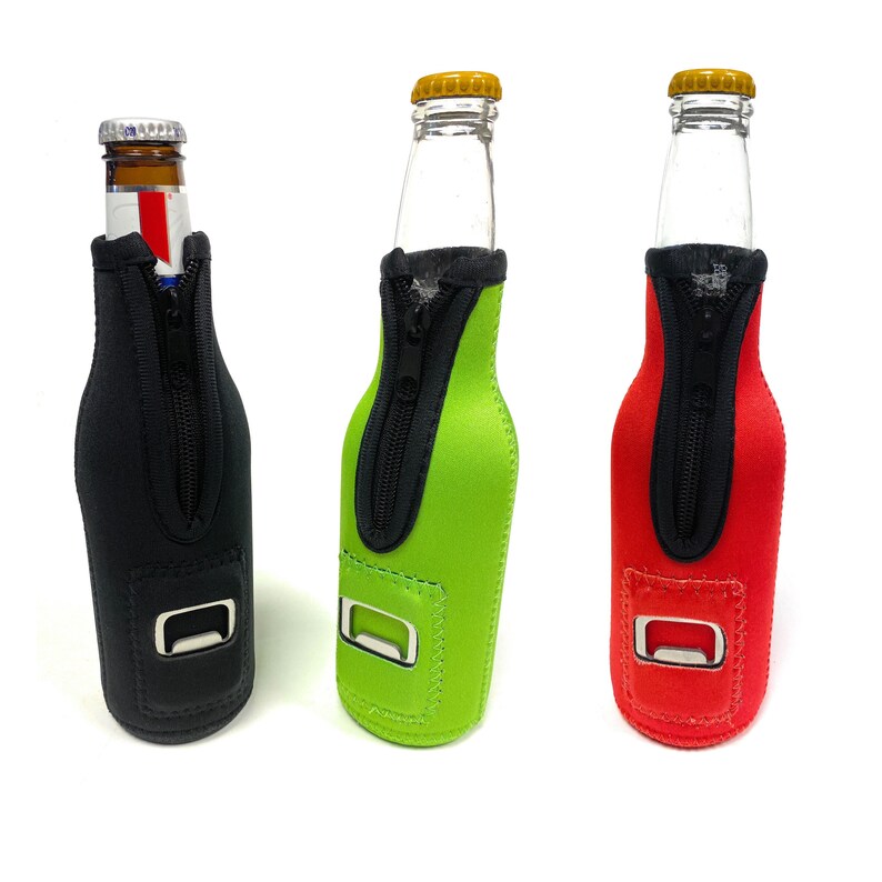 Beer Bottle Koozies Set of 3 or 6 Neoprene Insulation Sleeves Etsy