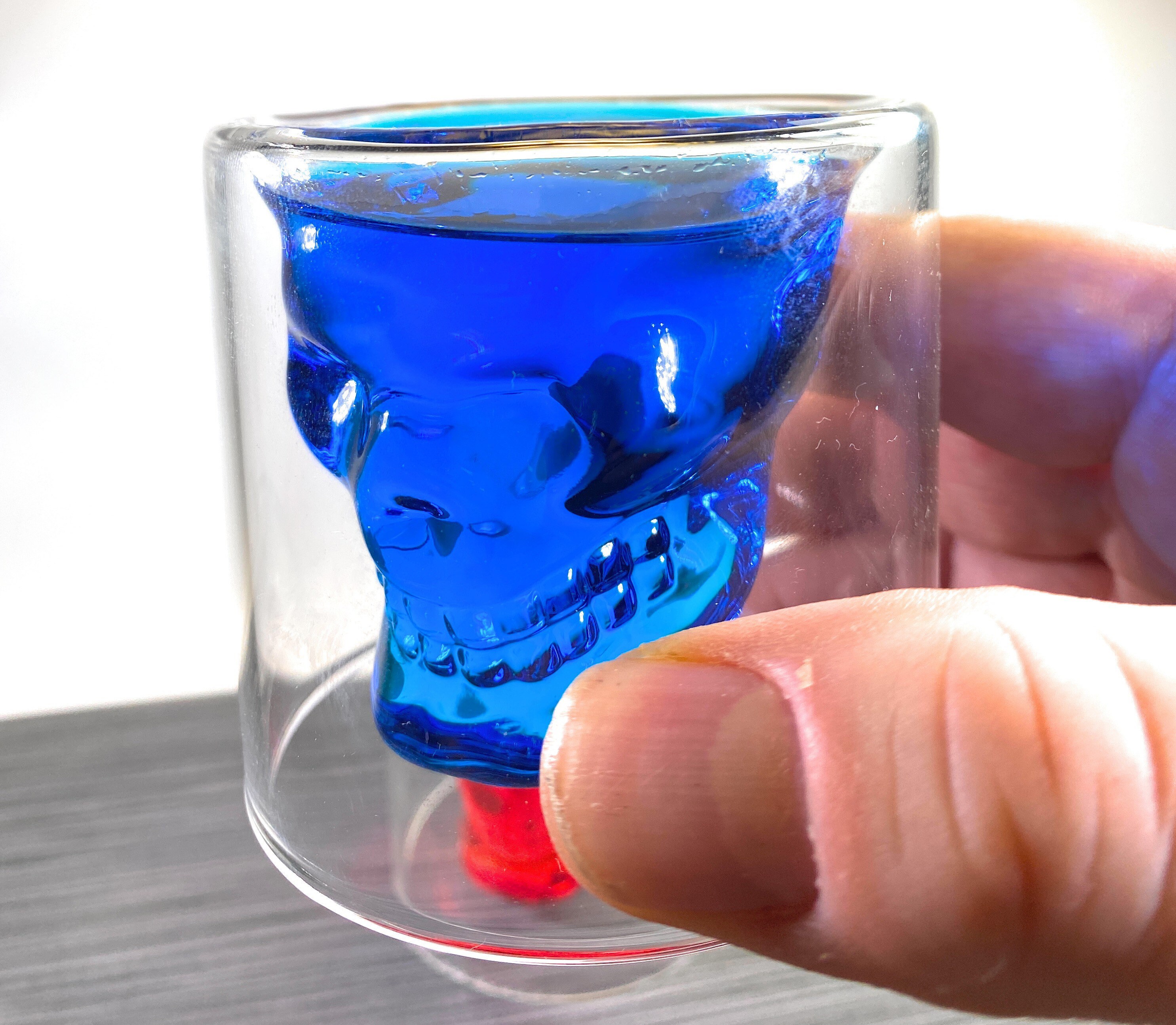 Skull Head Shot Glasses 2.5oz Crystal Doomed Skull Shot Glass Etsy