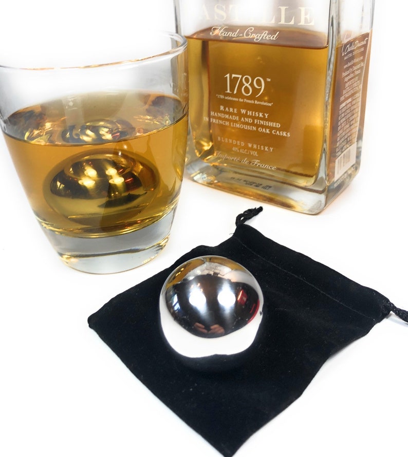 Whiskey Balls Chillers Set of 2 Stainless Steel Reusable Metal Etsy UK