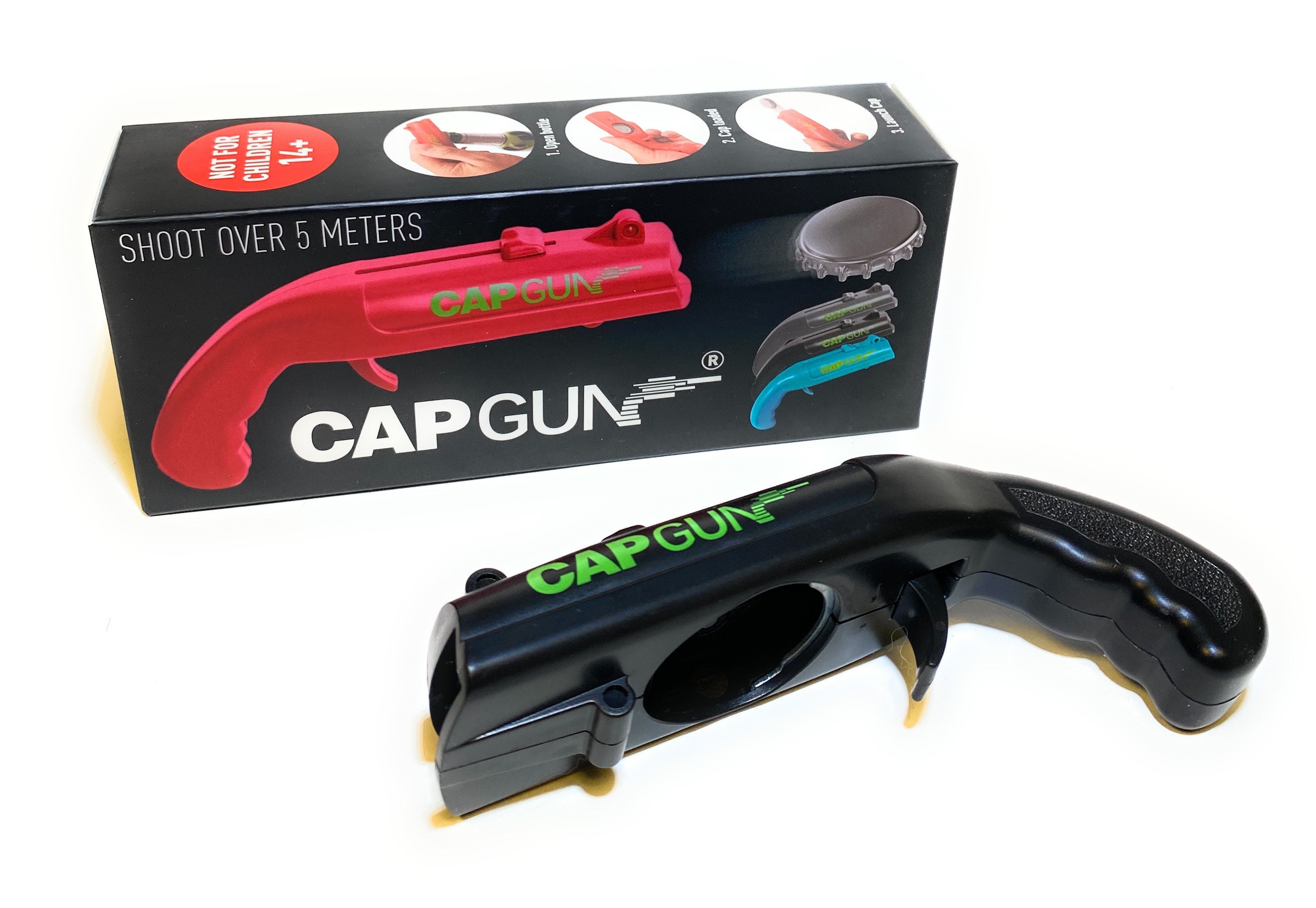 Bottle Cap Opener Cap Gun in Gift Box Shoots Bottlecap Etsy