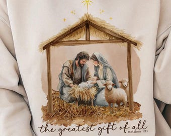 Nativity Scene Sublimation Design – Christmas PNG JPG (Digital Download)