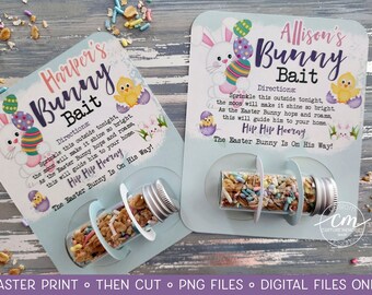 Bunny Bait Card PNG, Printable Easter Bunny Bait Card, Bunny Food Printable PNG File, Easter Card Print-then-cut, Cutting Files, Digital