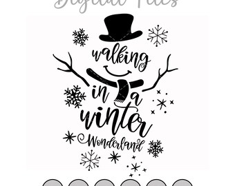 Snowman SVG: Winter Holiday Design File (Digital Download)
