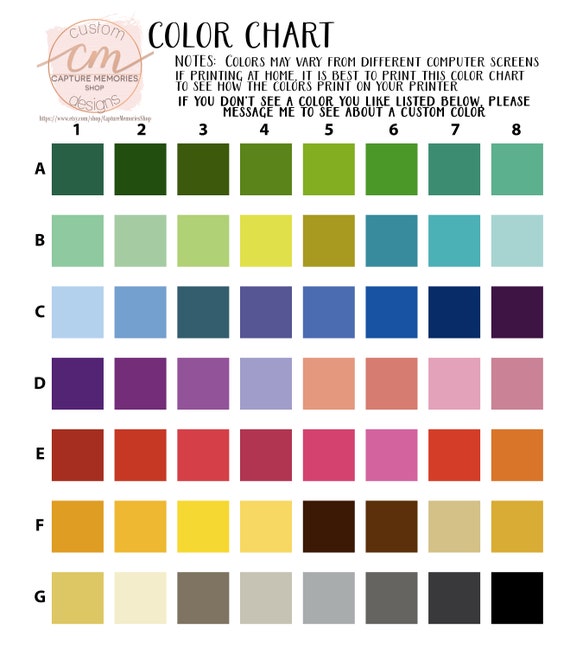 Forever Young Color Chart