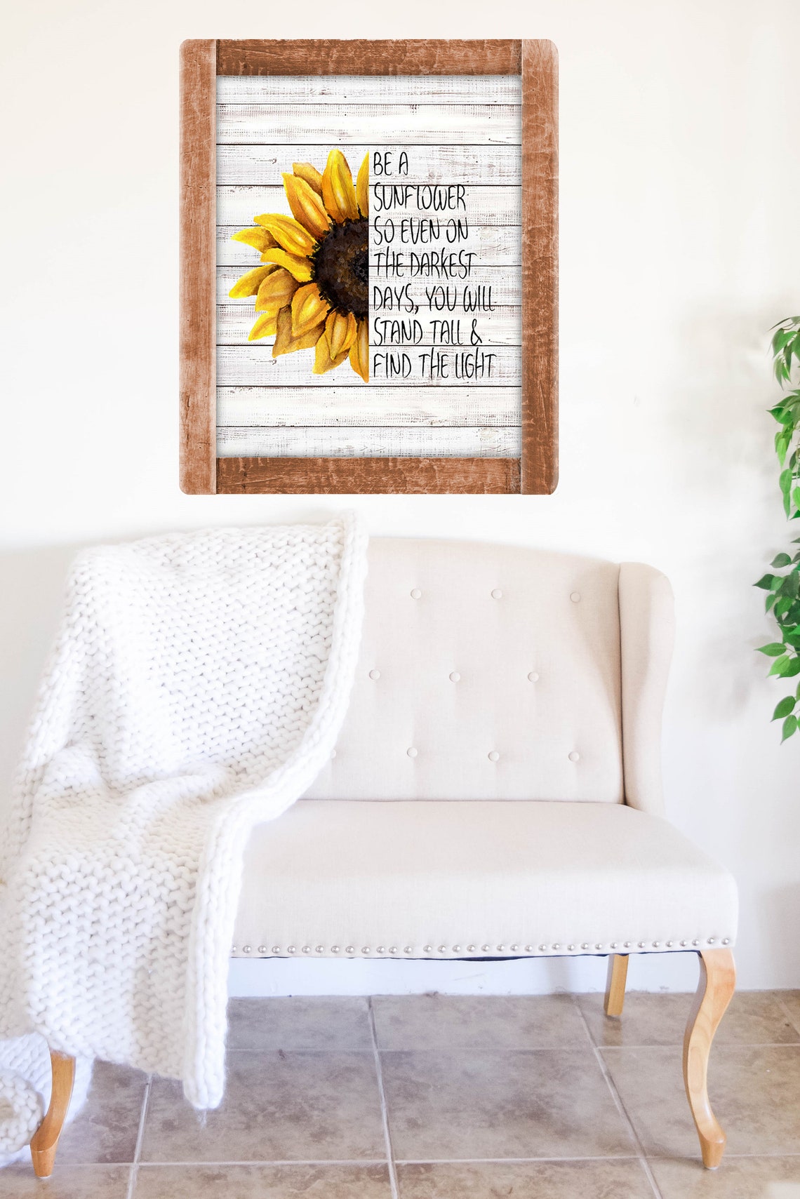 Printable wall Art Sunflower Art Positive Mindset quotes | Etsy