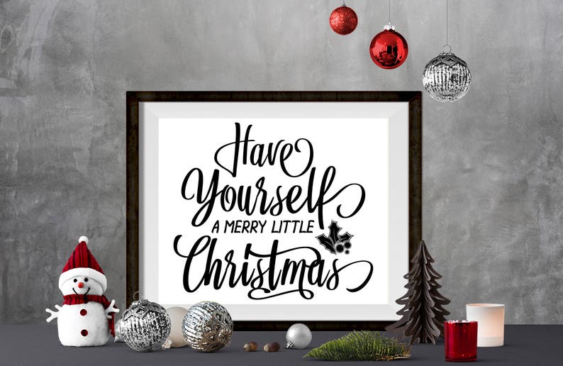 Styled Christmas Mockup Black 8x10 Frame Holiday Mock up