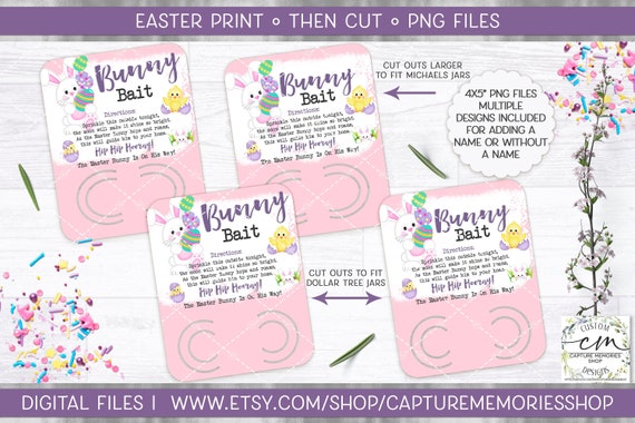 Bunny Bait Card PNG, Printable Easter Bunny Bait Card, Bunny Food Printable PNG File, Easter Card Print-then-cut, Cricut, Silhouette DIGITAL Il_570xn