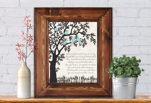 Raise Me Up Printable, Family Tree with birds, Song Lyrics art, Home Decor, Family Tree Sign Printable, Family Tree Birds, Raise Me Up Song Il_570xn