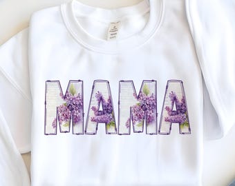 Floral MOM PNG, Mum, Mama, Mimi, Nana Letters, Mother’s Day Sublimation, Flower Text Png, 300dpi Transparent Background, Instant Download