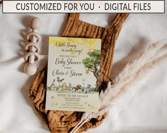 Winnie the Pooh Baby Shower Invitation • Custom Digital Invite • Edited for You • Classic Pooh Baby Shower • Printable Invitation