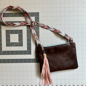 Leather & Woven Strap Crossbody