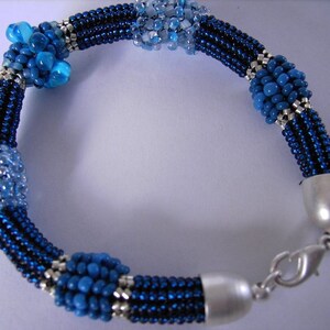 Allerlei Blau Armband, Perlenarmband Bild 2