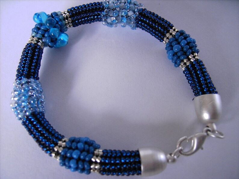 Allerlei Blau Armband, Perlenarmband Bild 2