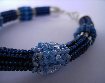 Allerlei Blau Armband, Perlenarmband