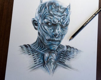 Daenerys Targaryen Game Of Thrones Original Drawing Gothic Etsy
