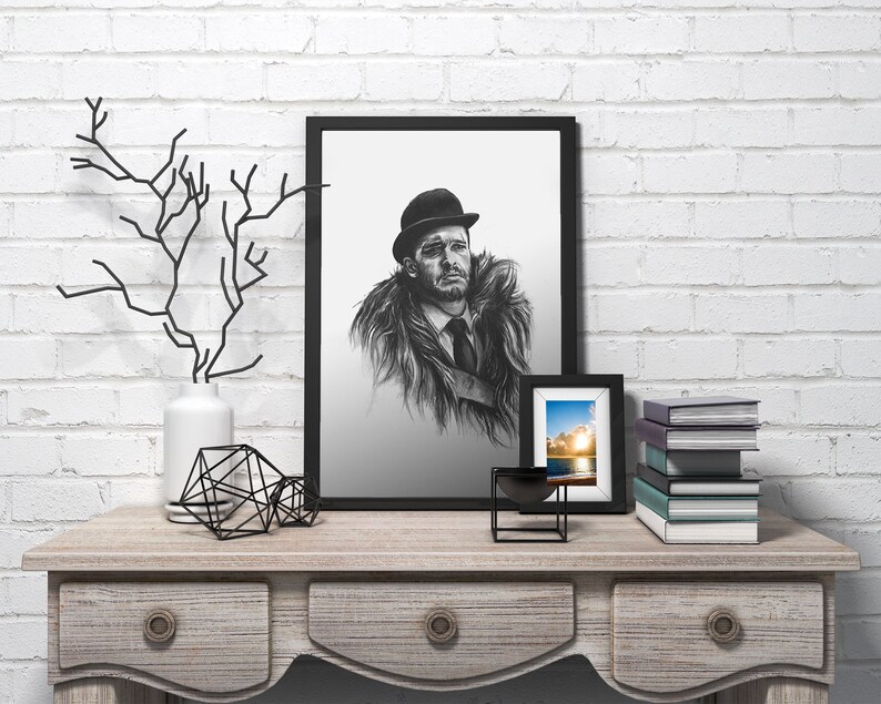 Jon Snow Game of Thrones Art Prints Gothic Home Decor Occult Fandom Cubicle Decor
