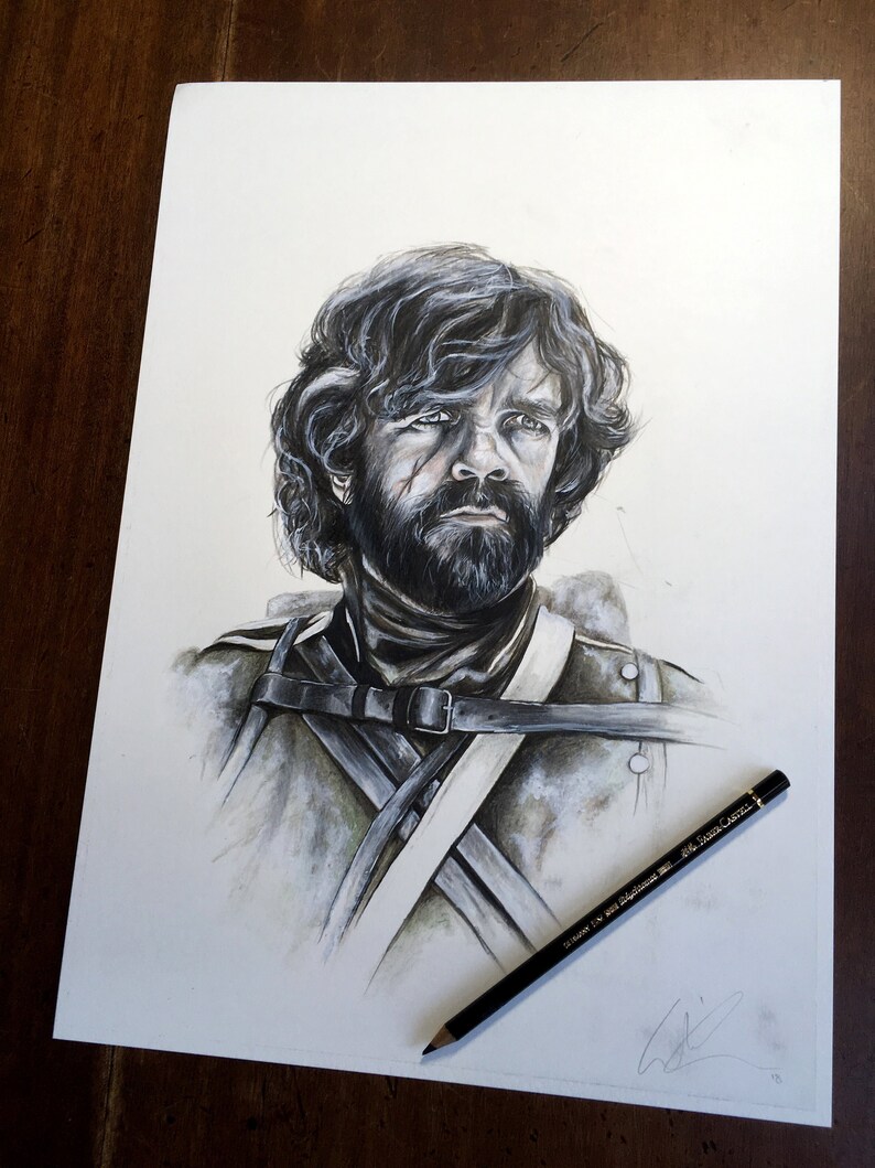 Tyrion Lannister Game Of Thrones Original Drawing Gothic Home Etsy