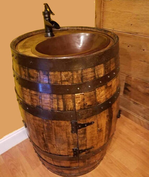 Bourbon Whiskey Barrel Sink Vanity | Etsy