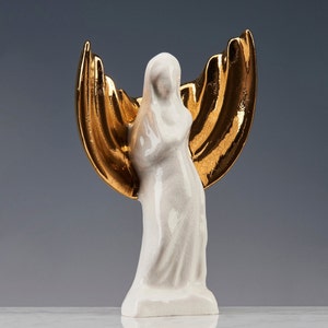 Angel Sculpture, Small Porcelain Angel, Guardian Angel, Baptism Gift, Protection, Safety, Angel Figurine, New Home Gift, Housewarming Décor