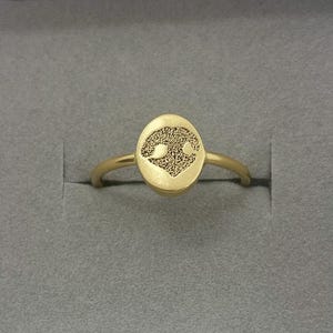 Pet&#39;s Nose print Ring/Pawprint Ring/Memorial Ring/Remembrance Ring/Stacking Ring/14k gold Ring/Perfect gift for her/Gift for Grandma