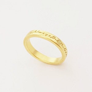 Custom Name Ring/14K Gold Ring/Actual Handwriting Ring/Custom engraved Ring/Signature Ring/Wedding Rings/Initial Ring/Personalized Gift her