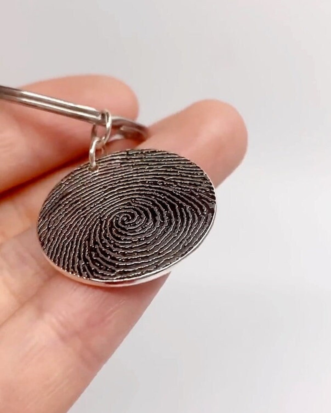 Personalized Fingerprint Keychain/actual Handwriting Engraved/baby's ...