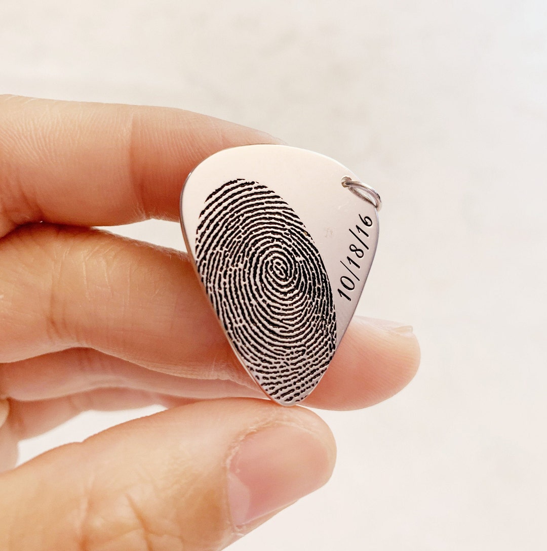 Custom Guitar Pick/personalized Fingerprint Guitar Etsy
