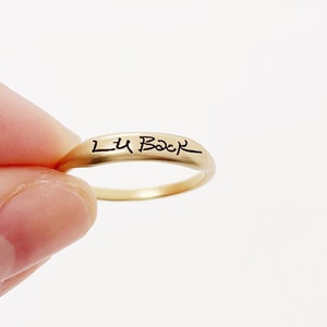 Signature Ring/Custom Name Ring/Custom Handwriting Ring/Dainty Ring/Mini Ring/Actual Signature Ring/Dainty Ring/Dainty Ring/Wedding band