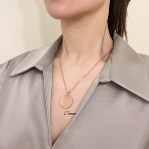 Collier avec imprimé nez/Nez d'animal de compagnie/Collier avec breloques disque/Collier écriture personnalisée/Charme haute épaisseur/Cadeau commémoratif maman image 4