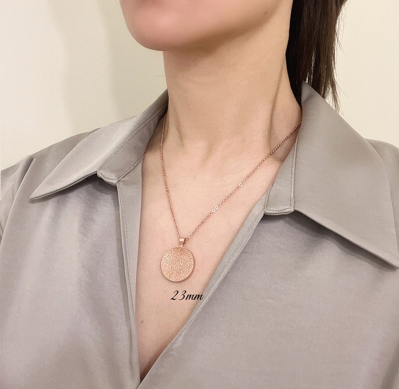 Collier avec imprimé nez/Nez d'animal de compagnie/Collier avec breloques disque/Collier écriture personnalisée/Charme haute épaisseur/Cadeau commémoratif maman image 4