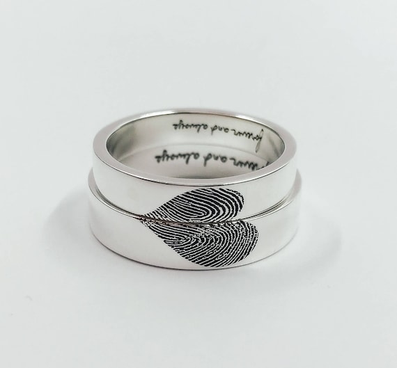 Fingerprint hotsell memorial ring