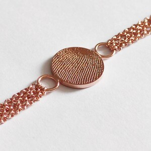 Custom Fingerprint Hand Chain/Pet&#39;s noseprint  Hand Chain/Personalized Chain Bracelets/Custom Name Handchain/Custom engrave Chain Bracelets