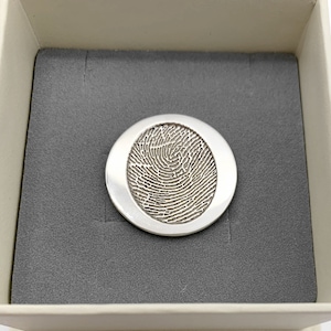 Mom gifts/Custom Fingerprint Coin/Gift for Dad/Fingerprint Deep Impress/Personalized Handwriting Coin/Gift for Him/Memorial pocket token image 2
