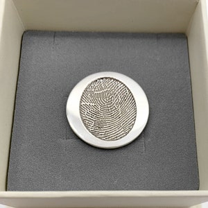Gedenkmünze/kundenspezifische Münze Schmuck/Fingerabdruck Münze/Geschenk für Papa/Fingerabdruck tief impress/Mama Geschenk/Gedenktasche Token