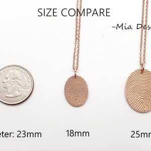 Gepersonaliseerde vingerafdrukketting / 14 kt gold filled geboortebloemsieraden / naamketting bloemen afbeelding 3