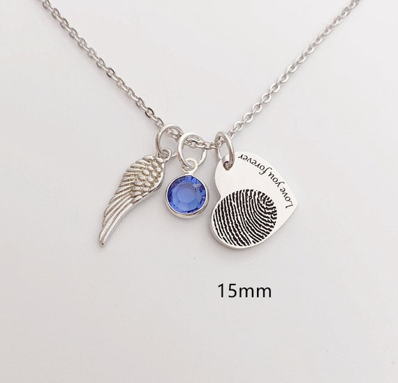 Kids fingerprint shop necklace